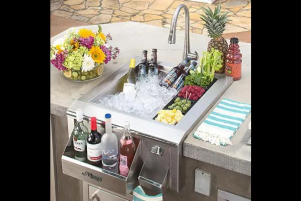 using a grease trap to discharge outdoor bar sink