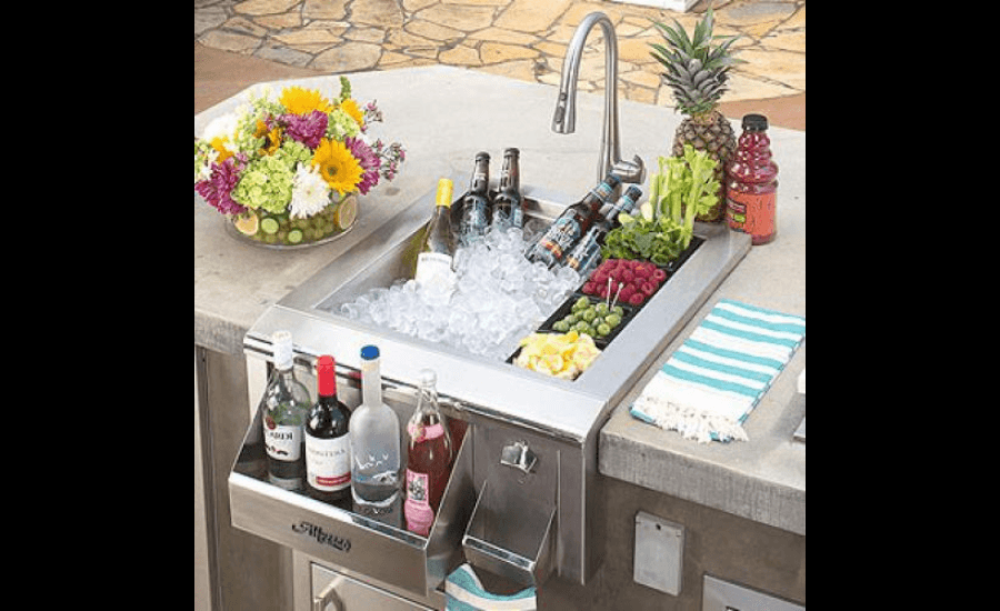 using a grease trap to discharge outdoor bar sink